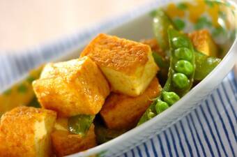 厚揚げのカレーチーズ炒め