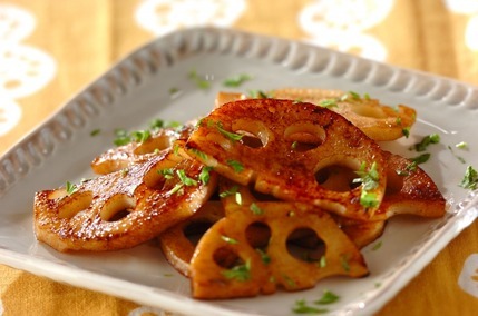 レンコンのバルサミコしょうゆ炒め