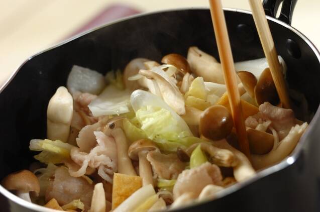 豚肉とシメジのつけうどんの作り方の手順6