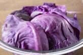 黒ごまスープの紫ロールキャベツの下準備1