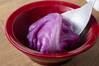 黒ごまスープの紫ロールキャベツの作り方の手順7