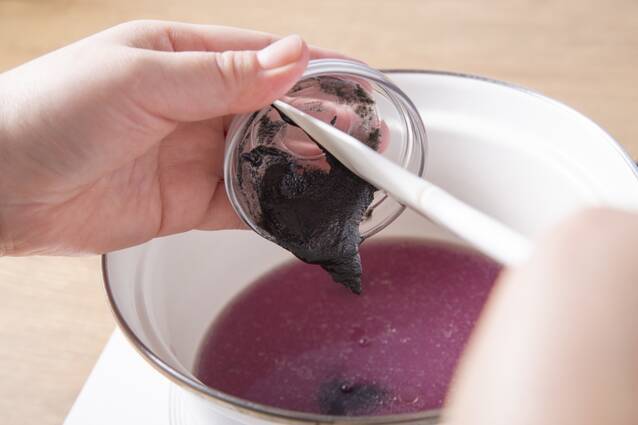黒ごまスープの紫ロールキャベツの作り方の手順7
