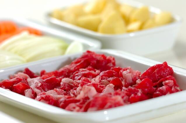 取り分けカレーライスの作り方の手順1