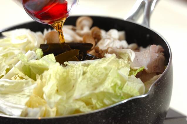 豚しゃぶと白菜の蒸し煮の作り方の手順3