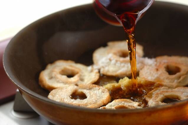 車麩のショウガ焼きの作り方の手順2