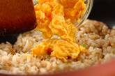 明太子とザーサイのチャーハンの作り方3