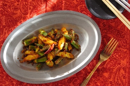 オクラとジャガイモのサブジ風