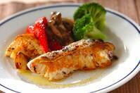 白身魚のアンチョビガーリックソテー