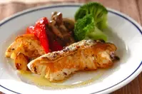 白身魚のアンチョビガーリックソテー