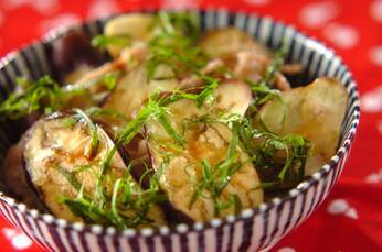 ナスと豚肉の重ね蒸し