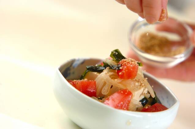 水きり豆腐のだし浸しの作り方の手順6