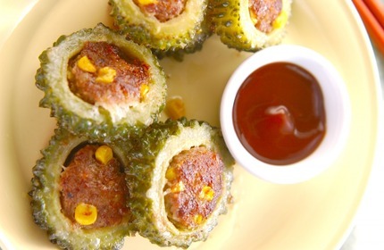 ゴーヤの肉詰め