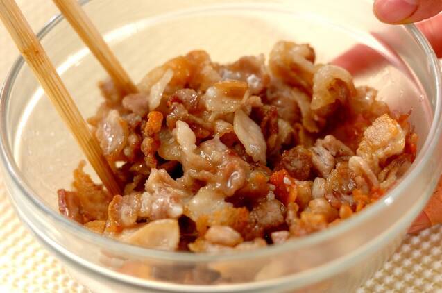 豚バラ肉の塩麹和えの作り方の手順3