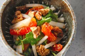 干し柿の酢の物