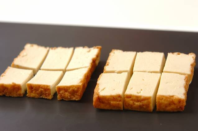 厚揚げの赤みそチーズ焼きの作り方の手順1