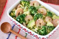 えびとブロッコリーのアボカドタルタル