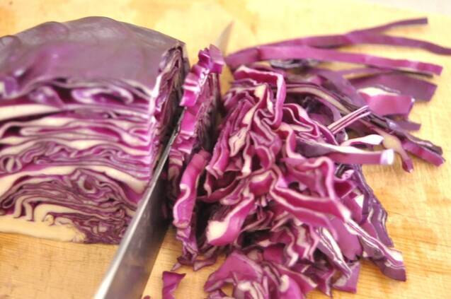 紫キャベツのマリネサラダの作り方の手順1