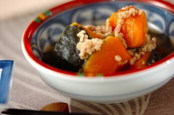 カボチャのそぼろあんかけ