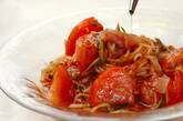 生ハムとツナの冷製トマトスパゲティーの作り方4