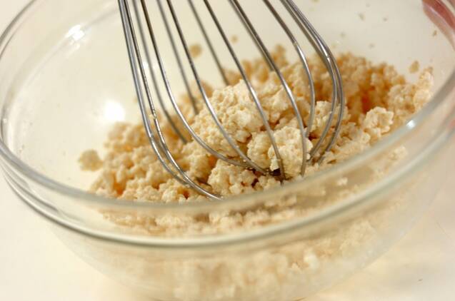 豆腐の簡単つくね焼きの作り方の手順2