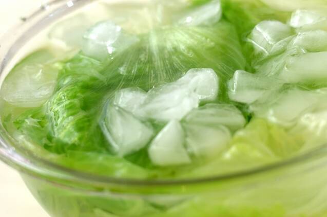 レタスのひたひたお浸しの作り方の手順2