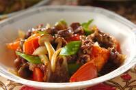 牛肉とトマトのオイスター炒め
