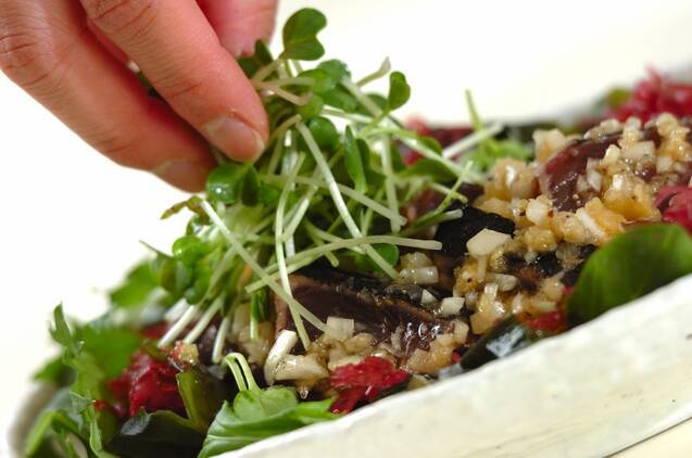 カツオのたたき新玉ドレッシングの作り方の手順4