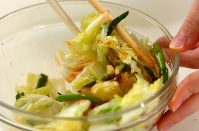 白菜の即席キムチの作り方の手順3