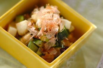 長芋とキュウリの漬け物あえ