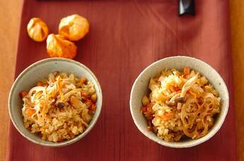 干し野菜の中華おこわ