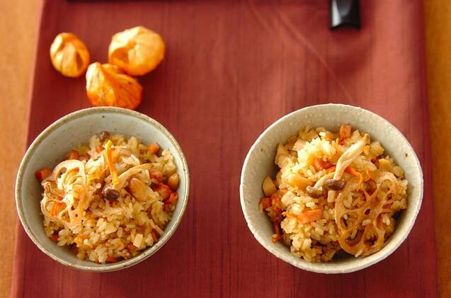 干し野菜の中華おこわ