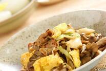 豚肉とキノコの卵炒め