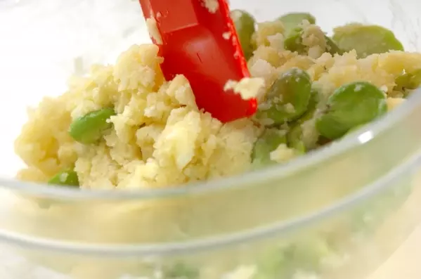 ソラ豆入りポテトサラダの作り方1