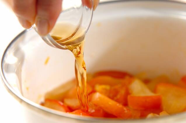 みかんとリンゴのジャムの作り方の手順3