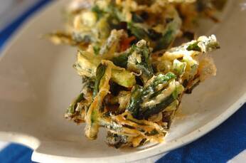 ニラのひとくちかき揚げ