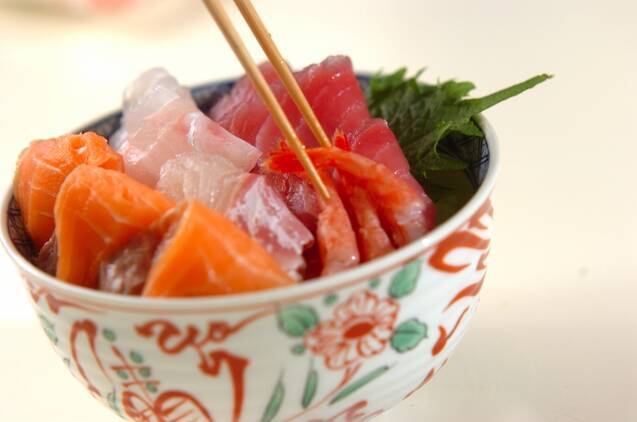 絶品すし飯の海鮮丼の作り方の手順4