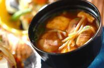 もち麩とモヤシの赤だし