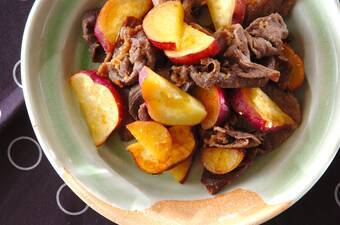 夕飯の簡単おかず!さつまいもと牛肉の甘辛炒め by倉田 沙也加さん