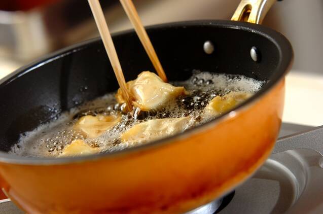 ハムとチーズの揚げワンタンの作り方の手順3