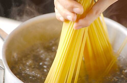 大葉とジャコのパスタの作り方の手順3