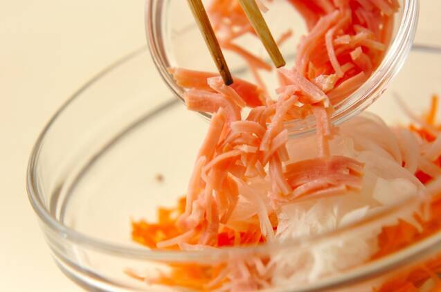 ゆでニンジンのサラダの作り方の手順8