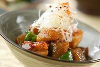 鶏肉と板コンの炒め煮