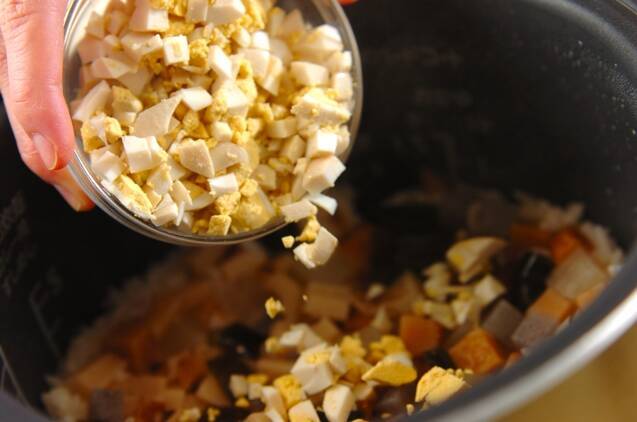 おでんで作る炊き込みご飯の作り方の手順4