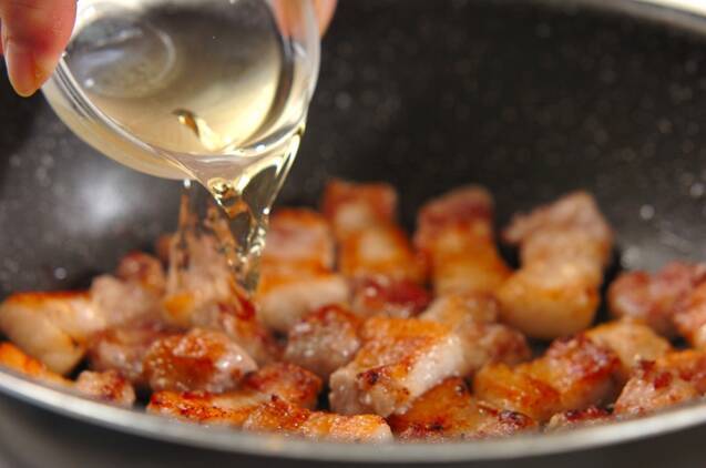 白インゲン豆と豚バラ肉の煮込みの作り方の手順4