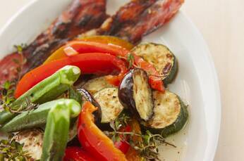 焼き野菜のバルサミコソースがけ