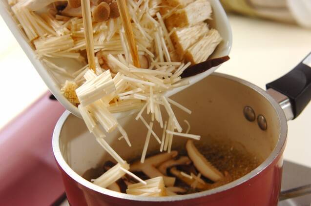 キノコの煮びたしの作り方の手順3