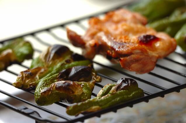 ピーマンと鶏もも肉のクリームチーズ和えの作り方の手順2