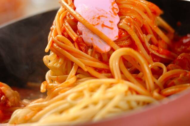 チキントマトクリームパスタの作り方の手順6