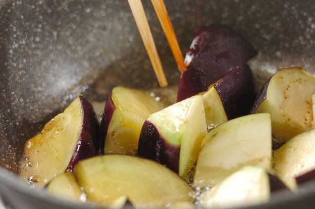 京の賀茂ナスのビーフカレーの作り方の手順5