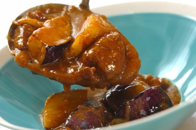 京の賀茂ナスのビーフカレーの作り方の手順6